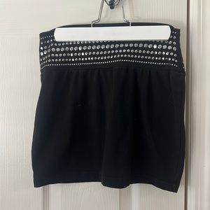 Black mini Skirt with Silver Embellishment